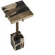 Nisha 25 X 11.25 inch Black / Black / Antique Brass End Table